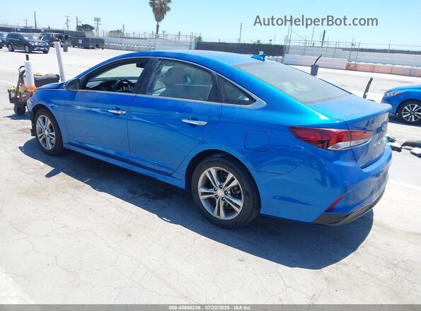 5NPE34AF1JH674167 2018 HYUNDAI SONATA Blue Rear left