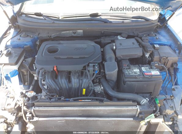 5NPE34AF1JH674167 2018 HYUNDAI SONATA Blue Rear view