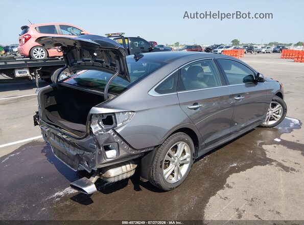 5NPE34AF1JH724386 2018 HYUNDAI SONATA Gray Trasero derecho