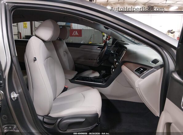 5NPE34AF1KH741691 2019 HYUNDAI SONATA Gray Вид салону спереду