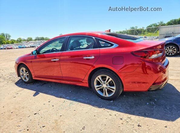 5NPE34AF1KH767983 2019 HYUNDAI SONATA Red Задня ліва чверть
