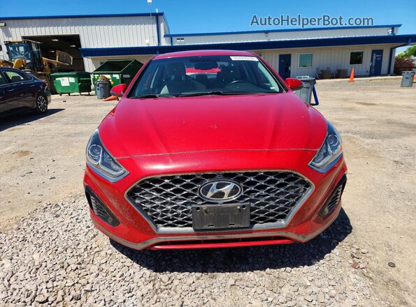 5NPE34AF1KH767983 2019 HYUNDAI SONATA Red Вид спереду