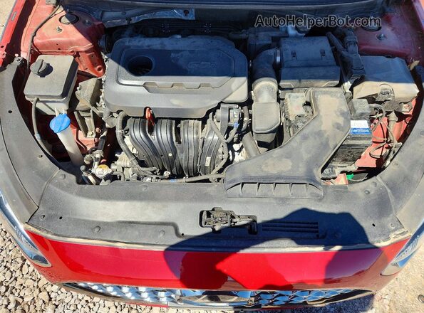 5NPE34AF1KH767983 2019 HYUNDAI SONATA Red Вид задньої частини салону
