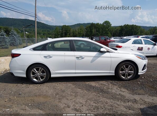 5NPE34AF1KH817491 2019 HYUNDAI SONATA White Вид задньої частини салону