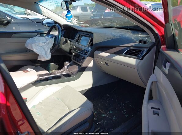 5NPE34AF2GH276149 2016 HYUNDAI SONATA Красный Вид салона спереди