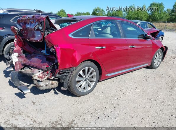 5NPE34AF2GH276149 2016 HYUNDAI SONATA Красный Задняя правая четверть