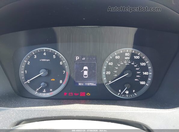 5NPE34AF2GH276149 2016 HYUNDAI SONATA Красный Вид задних сидений