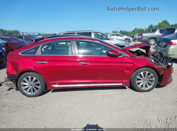 5NPE34AF2GH276149 2016 HYUNDAI SONATA Красный Панорамный вид салона 360°