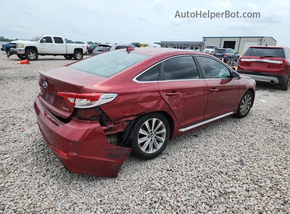 5NPE34AF2GH277432 2016 HYUNDAI SONATA Red Rear right