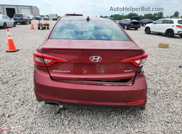 5NPE34AF2GH277432 2016 HYUNDAI SONATA Red Rear view