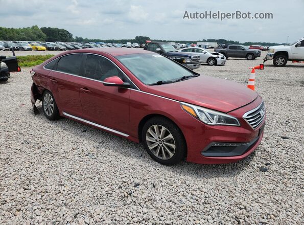 5NPE34AF2GH277432 2016 HYUNDAI SONATA Red Front right