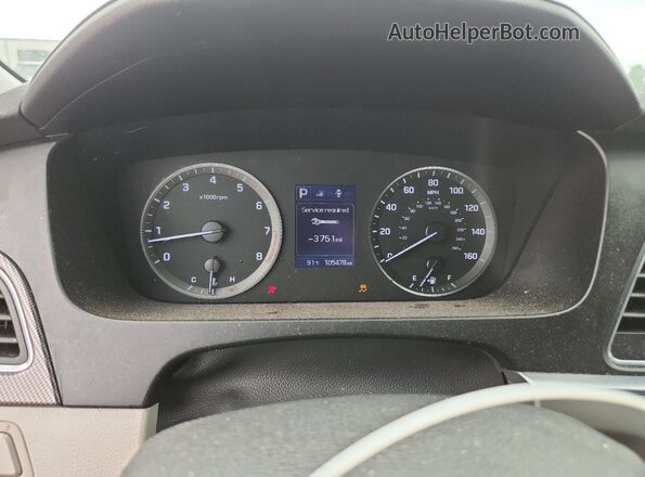 5NPE34AF2GH277432 2016 HYUNDAI SONATA Red Instrument cluster view