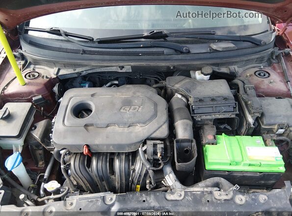 5NPE34AF2GH302748 2016 HYUNDAI SONATA Red Vista trasera