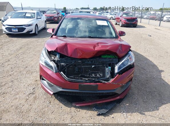 5NPE34AF2GH302748 2016 HYUNDAI SONATA Red Vista del cuadro de instrumentos