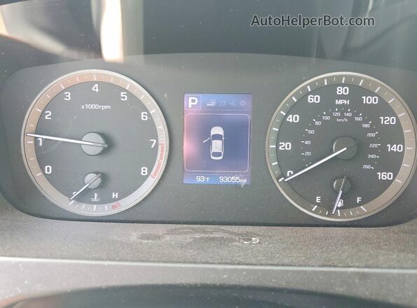 5NPE34AF2GH343252 2016 HYUNDAI SONATA White ხელსაწყოთა პანელის ხედი