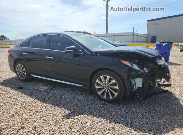 5NPE34AF2GH363596 2016 HYUNDAI SONATA Black Передня права чверть