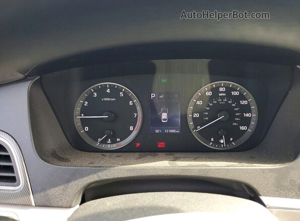 5NPE34AF2HH445913 2017 HYUNDAI SONATA Gray Vista del cuadro de instrumentos