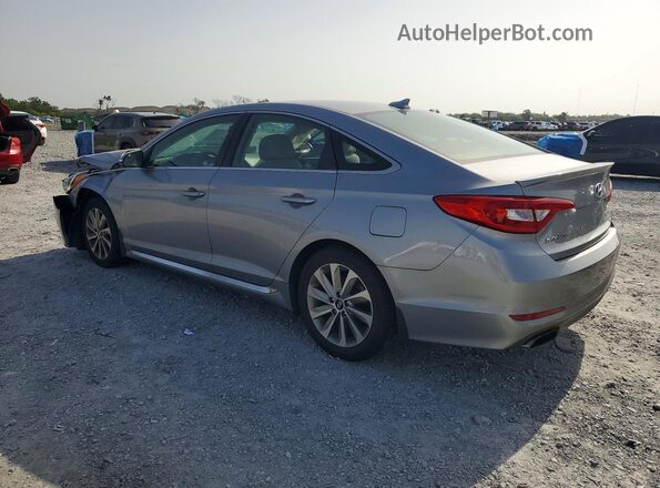 5NPE34AF2HH445913 2017 HYUNDAI SONATA Gray Trasero izquierdo
