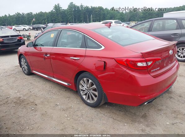5NPE34AF2HH468446 2017 HYUNDAI SONATA Red Trasero izquierdo