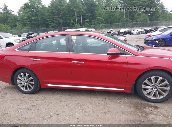 5NPE34AF2HH468446 2017 HYUNDAI SONATA Red Vista interior trasera