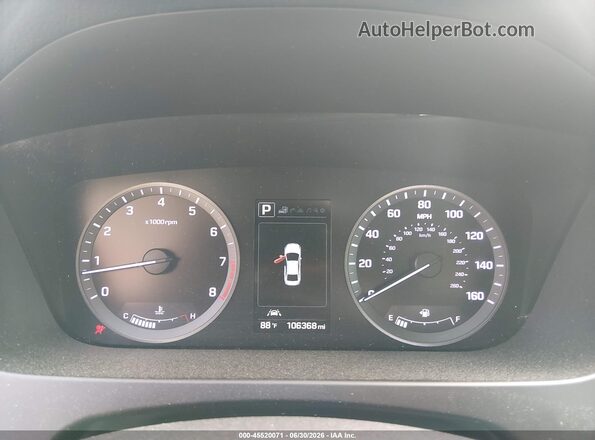 5NPE34AF2HH490608 2017 HYUNDAI SONATA Silver Вид задніх сидінь