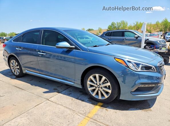 5NPE34AF2HH511439 2017 HYUNDAI SONATA Teal Delantero derecho