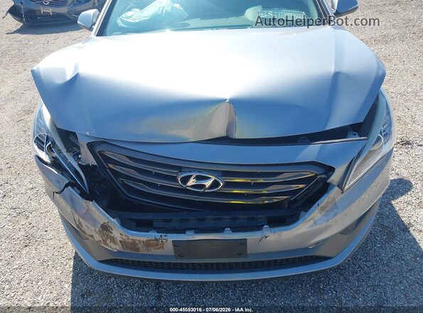 5NPE34AF2HH520822 2017 HYUNDAI SONATA Silver Front view