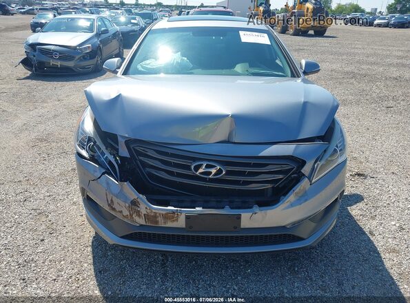 5NPE34AF2HH520822 2017 HYUNDAI SONATA Silver Instrument cluster view