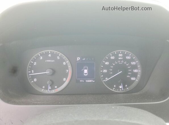 5NPE34AF2HH561399 2017 HYUNDAI SONATA White Instrument cluster view