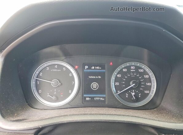 5NPE34AF2JH611742 2018 HYUNDAI SONATA Gray Սարքավորումների վահանակի տեսք