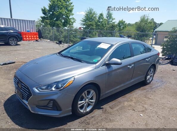 5NPE34AF2JH628301 2018 HYUNDAI SONATA Gray Передня ліва чверть