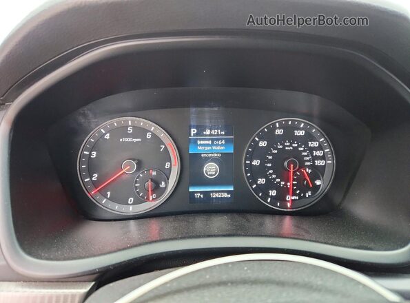 5NPE34AF2JH633529 2018 HYUNDAI SONATA White Widok zestawu wskaźników