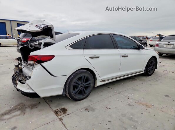 5NPE34AF2JH633529 2018 HYUNDAI SONATA White Tył prawy