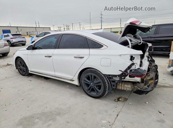 5NPE34AF2JH633529 2018 HYUNDAI SONATA White Tył lewy