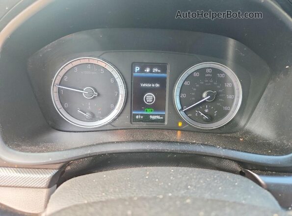 5NPE34AF2JH634597 2018 HYUNDAI SONATA Gray Вид щитка приладів