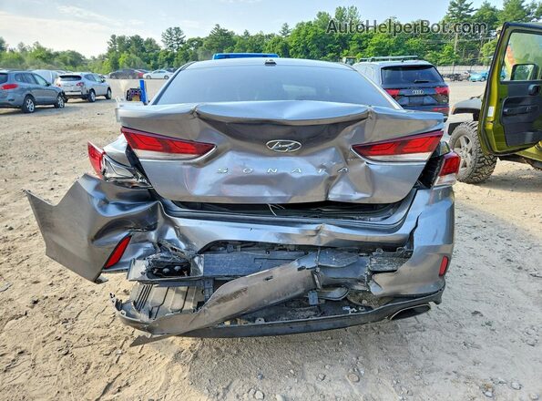 5NPE34AF2JH634597 2018 HYUNDAI SONATA Gray Вид ззаду