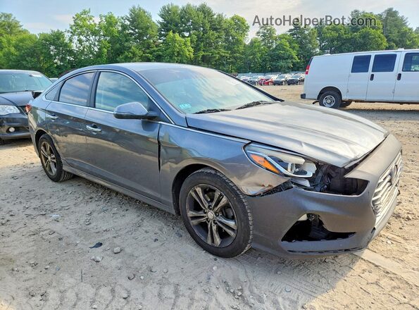 5NPE34AF2JH634597 2018 HYUNDAI SONATA Gray Передня права чверть