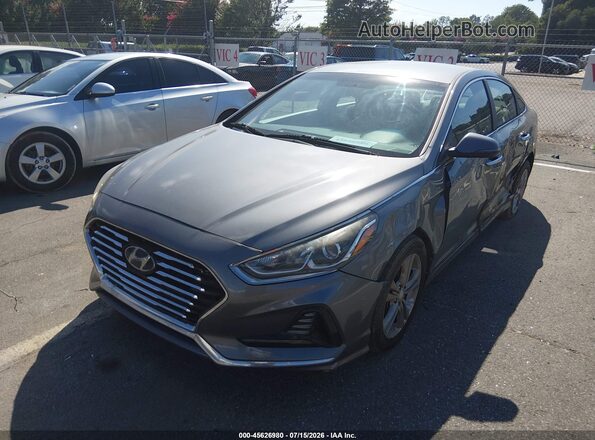5NPE34AF2JH636978 2018 HYUNDAI SONATA Gray Передня ліва чверть