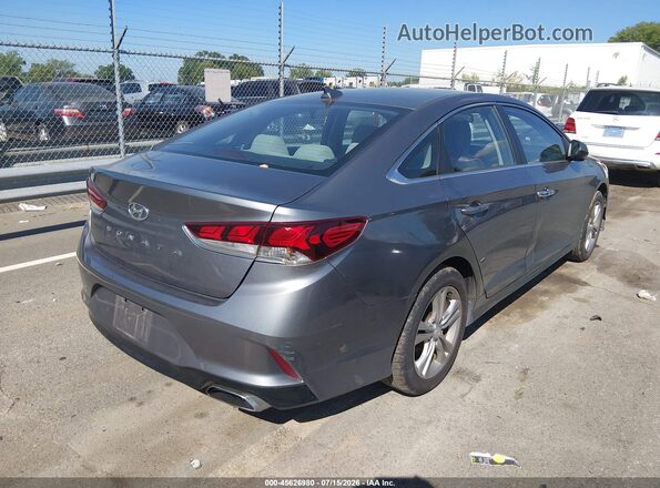 5NPE34AF2JH636978 2018 HYUNDAI SONATA Gray Задня права чверть
