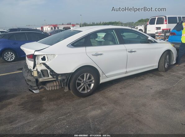 5NPE34AF2JH637743 2018 HYUNDAI SONATA Белый Задняя правая четверть
