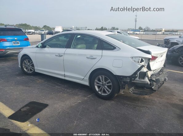 5NPE34AF2JH637743 2018 HYUNDAI SONATA Белый Задняя левая четверть