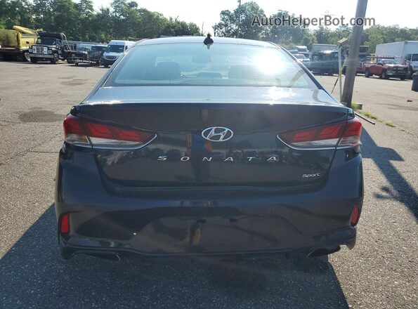 5NPE34AF2JH713896 2018 HYUNDAI SONATA Black Rear view