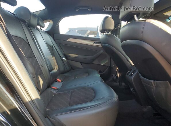 5NPE34AF2JH713896 2018 HYUNDAI SONATA Black Rear seats view