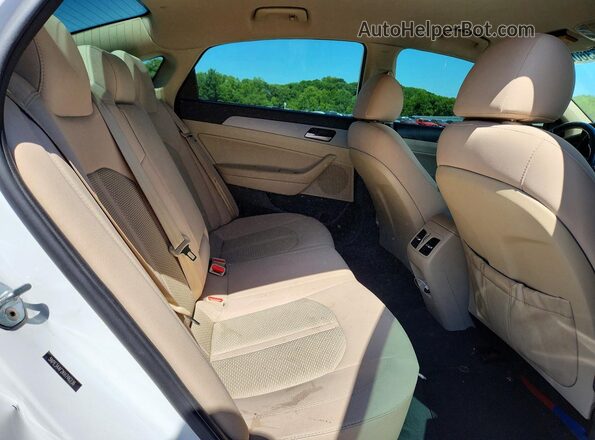 5NPE34AF2KH746236 2019 HYUNDAI SONATA White Вид задніх сидінь