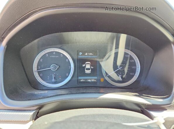 5NPE34AF2KH746236 2019 HYUNDAI SONATA White Вид щитка приладів