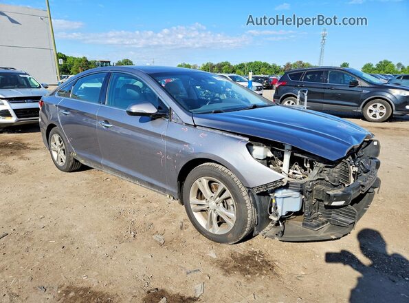 5NPE34AF2KH757186 2019 HYUNDAI SONATA Gray Front right