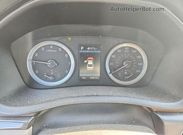 5NPE34AF2KH757186 2019 HYUNDAI SONATA Gray Instrument cluster view