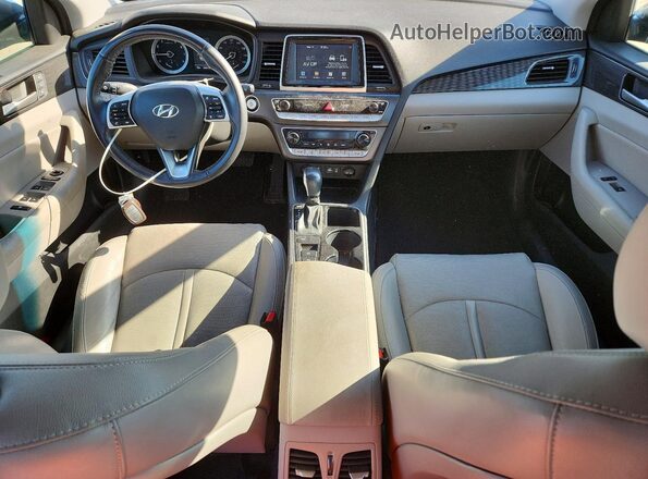 5NPE34AF2KH757186 2019 HYUNDAI SONATA Gray Dashboard view
