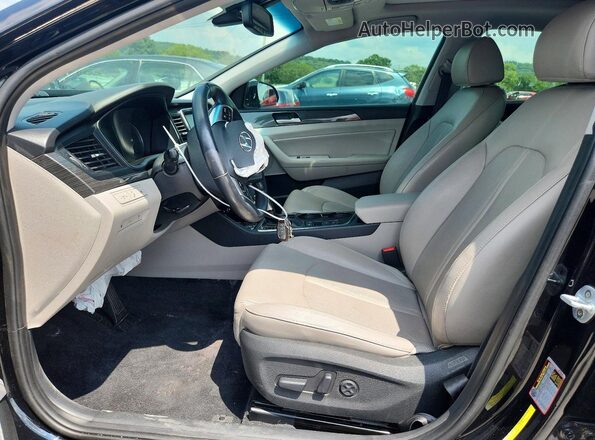5NPE34AF2KH761173 2019 HYUNDAI SONATA Black წინა სალონის ხედი