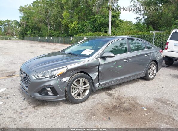 5NPE34AF2KH769838 2019 HYUNDAI SONATA Gray Передня ліва чверть